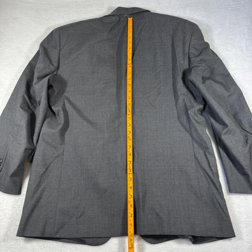 Jos A Bank Suit Blazer Mens 46R Gray   100% Wool 2-Button Single Vent Sport Coat